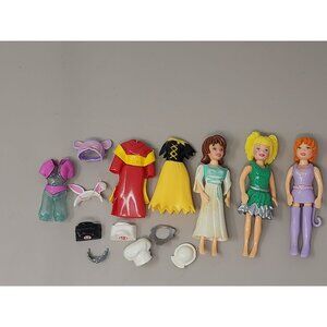 Vintage Polly Pockets Dolls Rubber‎ Clothes And Accessories